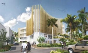 Vue d'architecte du nouvel hôtel de ville de Rivière-Salée en Martinique